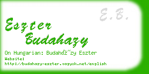 eszter budahazy business card